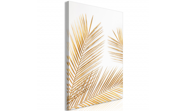 Obraz - Golden Palm Leaves (1 Part) Vertical