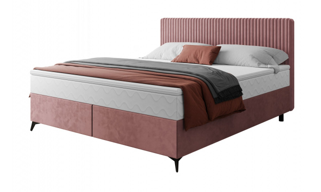 Čalúněná postel Lisma 160x200, růžová Manila