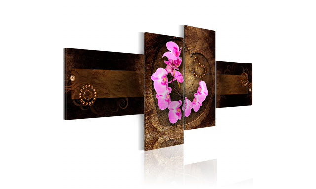 Obraz - Orchidea a dřevo
