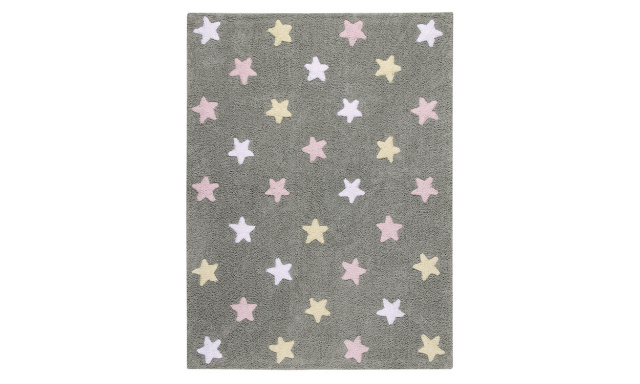 Pro zvířata: Pratelný koberec Tricolor Stars Grey-Pink