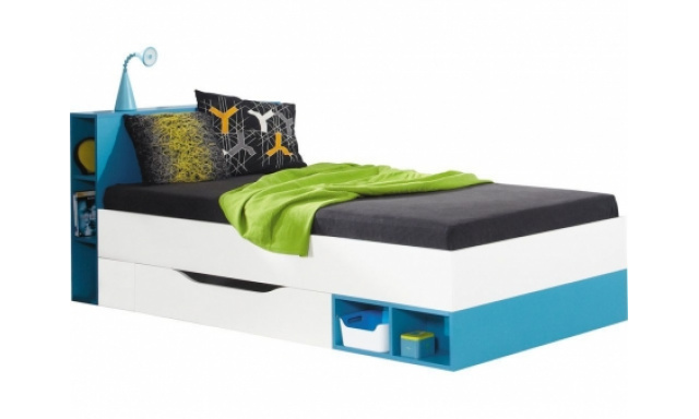 Detská posteľ Bambi MO18, biela/modrá