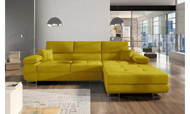 Moderní rohová sedačka Alcudia, žlutá