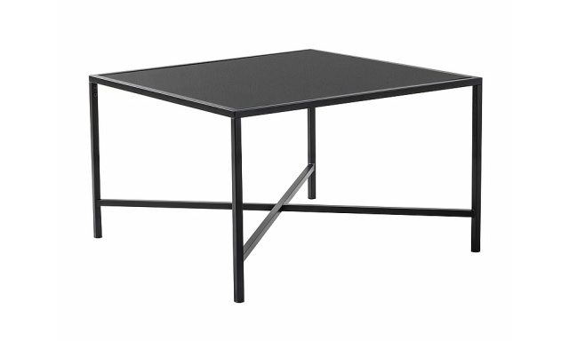 Moderný konferenčný stôl Sego374, čierny, 80x80cm