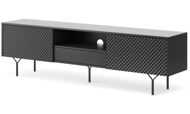 Moderný televízny stôl Raviola, čierny grafit