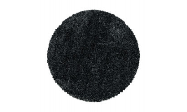 Kusový koberec Fluffy Shaggy 3500 anthrazit kruh