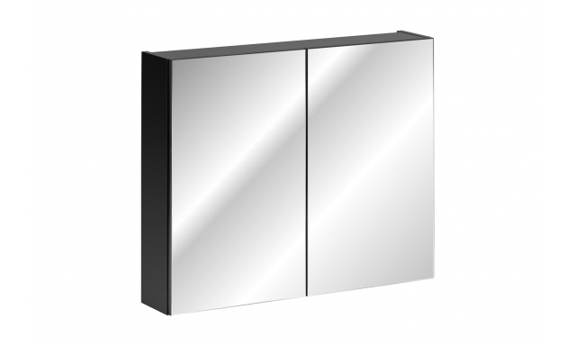 Kúpeľňový nábytok Santino, čierna - skrinka zo zrkadlem 60cm