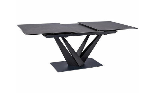 Luxusný jedálenský stôl Sego190, dekor šedý mramor, 160-220x90cm