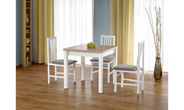 Moderný jedálenský stôl Hema1939, sonoma/biely