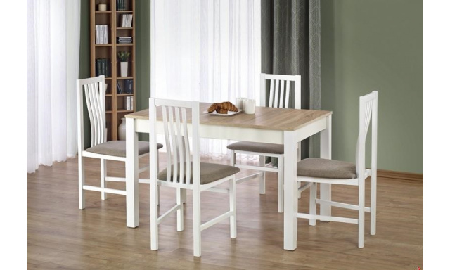 Moderný jedálenský stôl H387, biely / sonoma