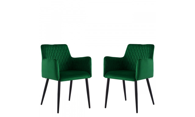 Komplet 2 jedálenských stoličiek Medard, zelené