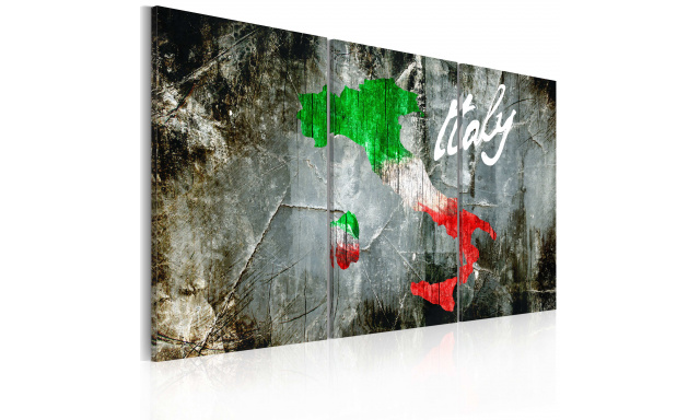 Obraz - Artistic map of Italy - triptych