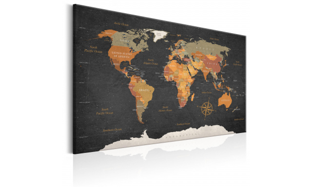 Obraz - World Map: Secrets of the Earth