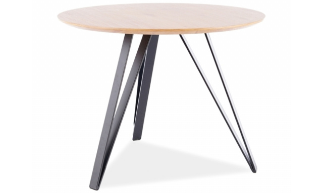 Okrúhly jedálenský stôl Sego192, dub/čierny, 100cm