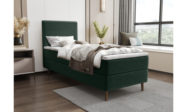 Moderná posteľ Karas 90x200cm, zelená Poso