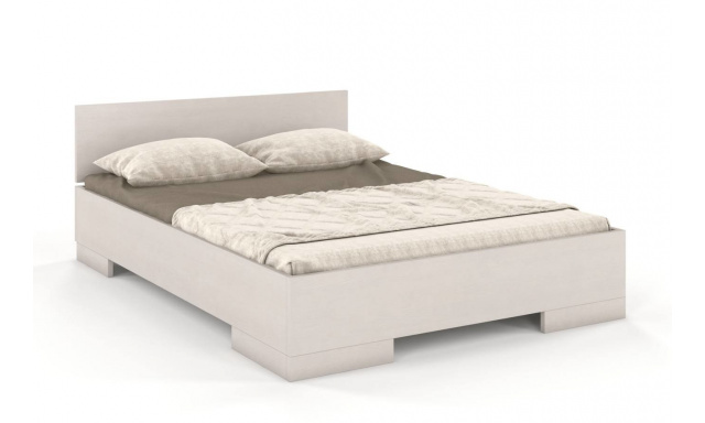 Prodloužená postel Spectre maxi s úložným prostorem a roštem 140x220 cm, borovice masiv, bílá