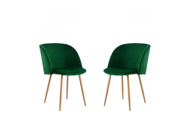 Komplet 2 jedálenských stoličiek Merino, zelené
