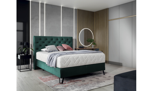 Luxusná posteľ s komfortným matracom Credo 180x200, zelená Nube