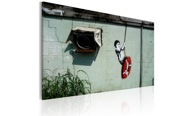 Obraz - Boy on a swing (Banksy)