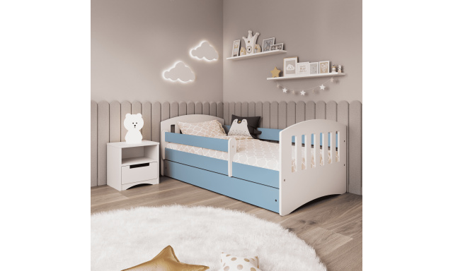 Detská posteľ s úložným priestorom Klasik 180x80 cm, modrá