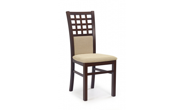 Jídelní židle Hema533, tmavý ořech/béžová