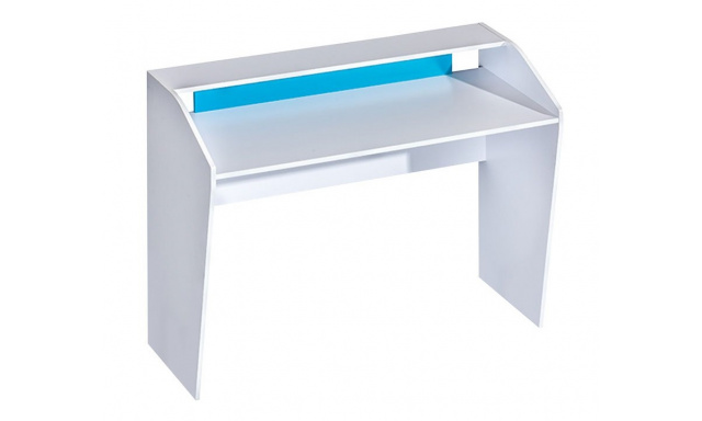 PC stôl Trent biela/modrá