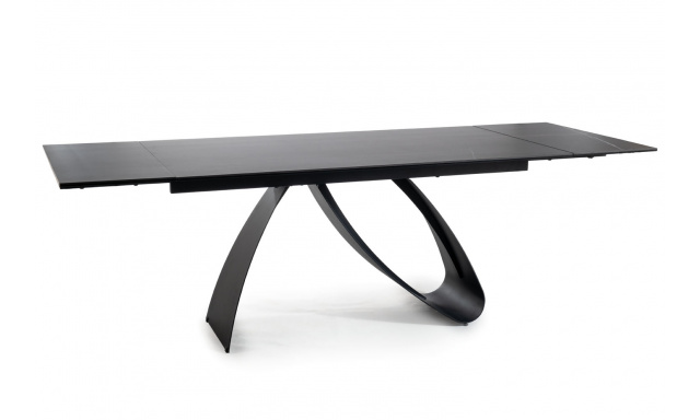 Jedálenský stôl Dana, čierny mat, rozkladací