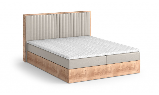 Čalúněná postel Lisma 160x200, béžová Vega