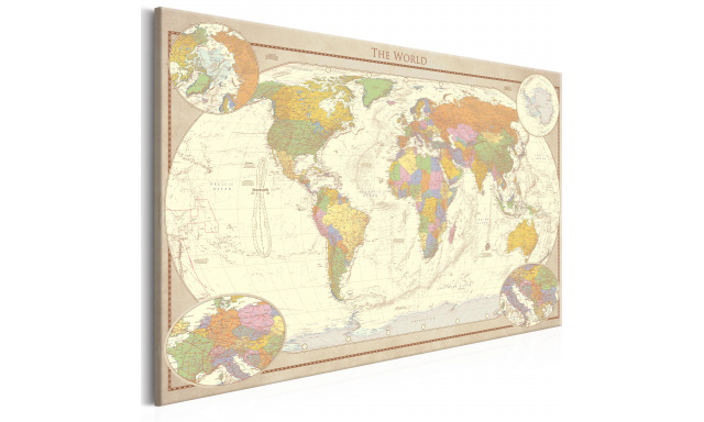 Obraz - Cream World Map