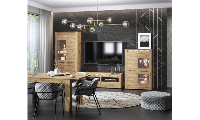 Moderný obývačkový systém Aktis A, dub artisan