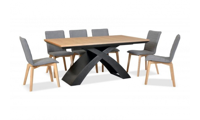 Jedálenský stôl z dubového masívu Eskimo 47, rozkladacie (170-270cm)