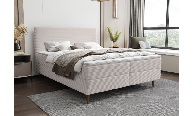 Moderná posteľ Karas 200x200cm, biela Poso