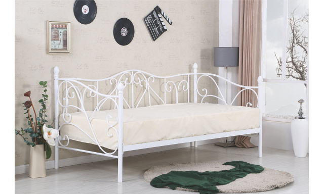 Kovová posteľ HAL2112 90x200cm, biela