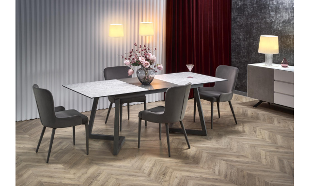 Luxusný rozkladací jedálenský stôl Hema1920, sivý