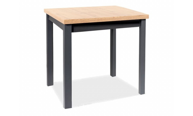 Jídelní stůl Sego103, dub artisan/černá, 90x65cm