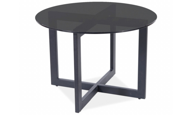 Sklenený konferenčný stôl Sego302, čierny, 60cm