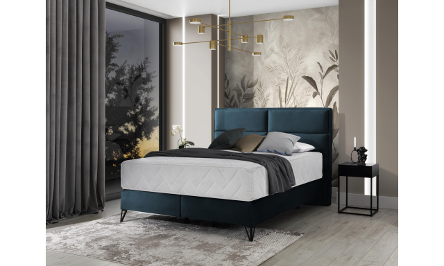 Luxusná posteľ s komfortným matracom Sardegna 180x200, modrá Nube