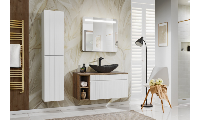 Kúpeľňový nábytok Rony, zostava A/ bílá+ zrkadlo + umývadlo