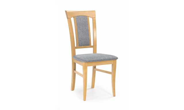 Jedálenská stolička Korsa, dub medový / sivá