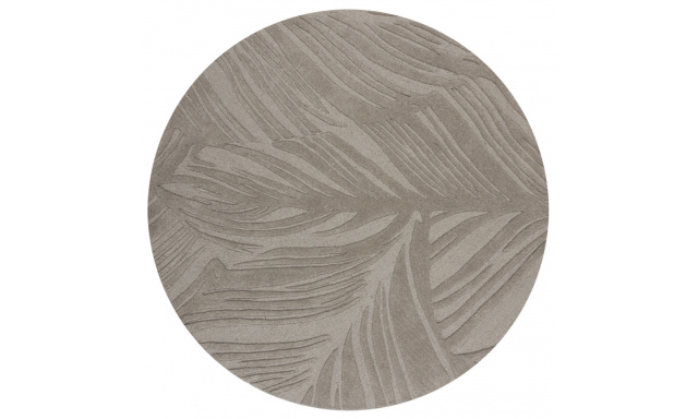 Kusový koberec Solace Lino Leaf Grey kruh