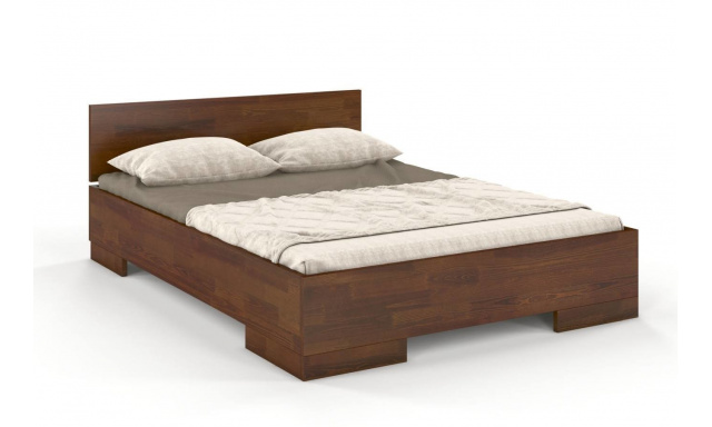 Prodloužená postel Spectre maxi s úložným prostorem a roštem 120x220 cm, borovice masiv, ořech