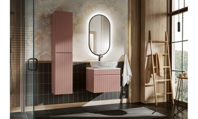 Kúpeľňový nábytok Rony, zostava K/ Rose + zrkadlo + umývadlo