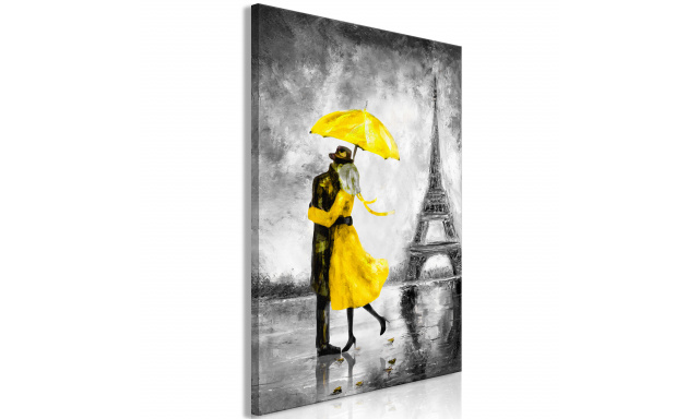 Obraz - Paris Fog (1 Part) Vertical Yellow