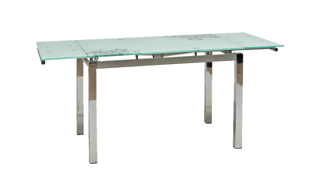 Sklenený rozkladací stôl Sego162, 110-170x74cm