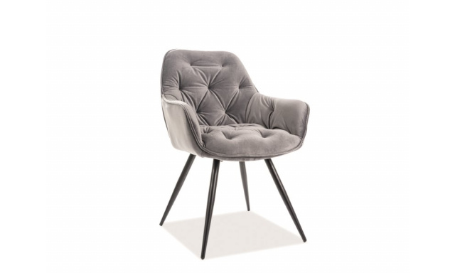 Dizajnová jedálenská stolička Chiron, šedá