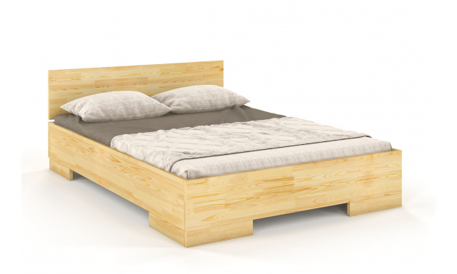 Prodloužená postel Spectre maxi s úložným prostorem a roštem 120x220 cm, borovice masiv, přírodní