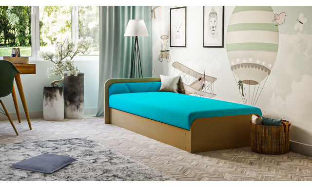 Moderná posteľ Pavel 80x190, modrá Alova
