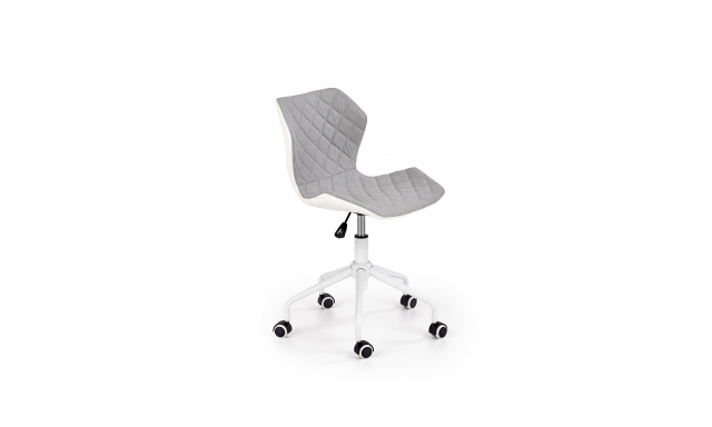 Stolička k PC stolu Hema1624, biela/sivá