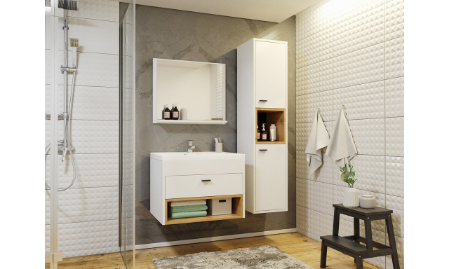 Kúpeľňový nábytok Lier A, biela/artisan