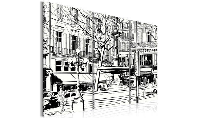 Obraz - Sketch pařížského náměstí