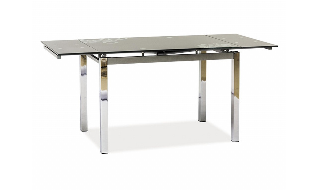 Sklenený rozkladací stôl Sego163, 110-170x74cm